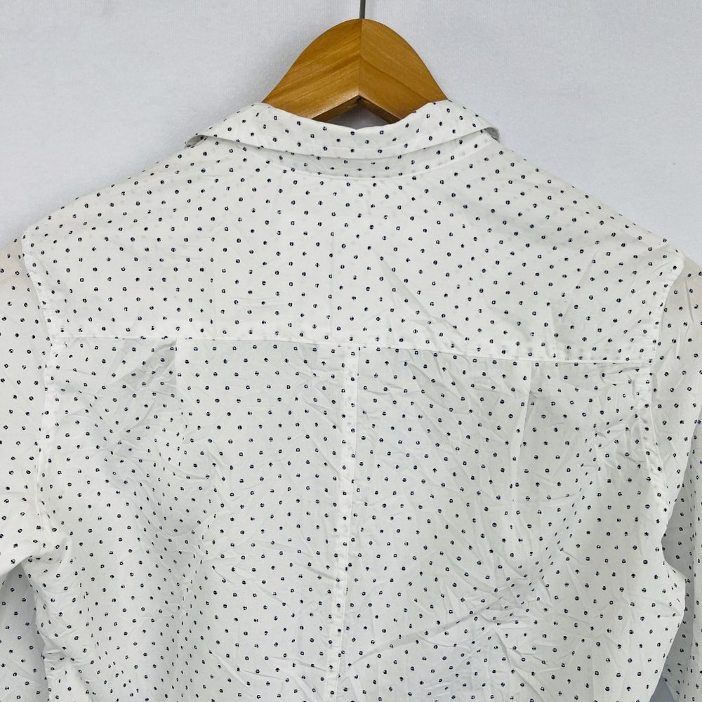 Frank & Eileen Barry White Printed Crinkle Shirt - Picture 3 of 12